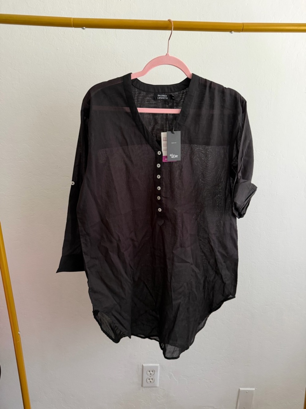 Swim Cover-Up Tunic 100% cotton from Galleries Lafayette in Paris NWT